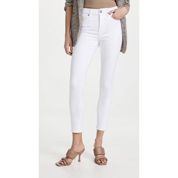 Good American Good Legs Crop White Skinny Jeans Womens Size 14/32 - Picture 1 of 10